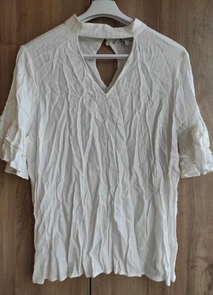 Блуза натуральная с чокером f&amp;f пог 57-65
