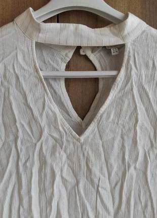 Блуза натуральна з чокером f&f пог 57-652 фото