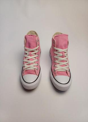 Converse 37.5, розовые высокие кеды2 фото