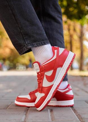 Мужские nike sb dunk low retro medium grey red3 фото