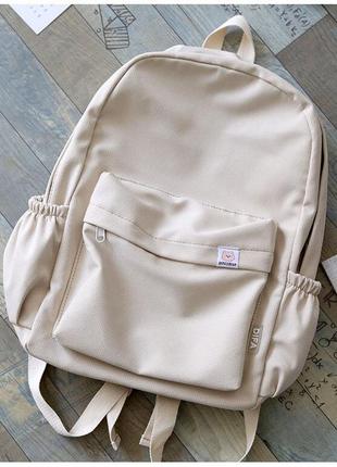 Білий жіночий підлітковий дитячий рюкзак, шкільний рюкзак для школи, портфель