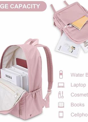 Рожевий жіночий підлітковий дитячий рюкзак, шкільний рюкзак для школи, портфель4 фото