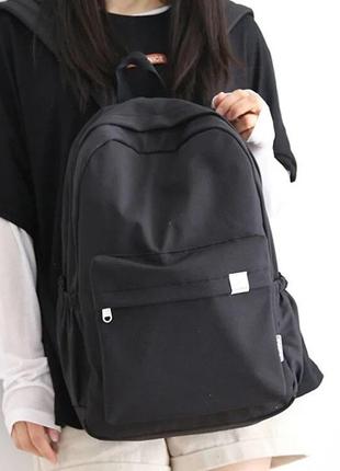 Черный женский подростковый детский рюкзак, школьный рюкзак для школы, портфель