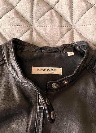 Кожаная куртка naf-naf, франция, р. 36 s4 фото