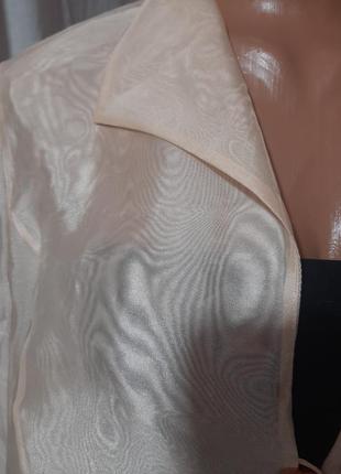 Золотистый прозрачный жакет блуза3 фото