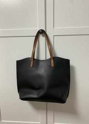 Чорна сумочка + косметичка2 фото