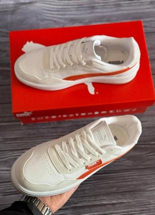 Puma court ultra lite white orange6 фото