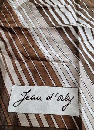 Вінтажний платок, хустка з натурального шовку jean d'orly, оригінал2 фото