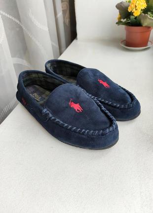 Мокасини polo ralph lauren moccasin slipper чоловічі мокасини туфлі тапки для дому polo rl