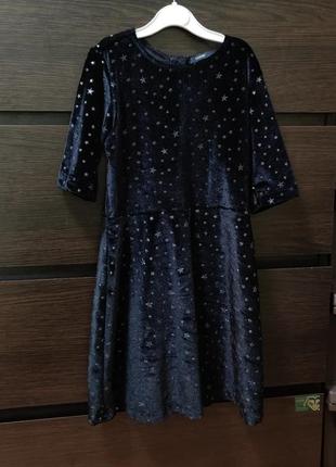 Бархатное платье со звездочками6 фото