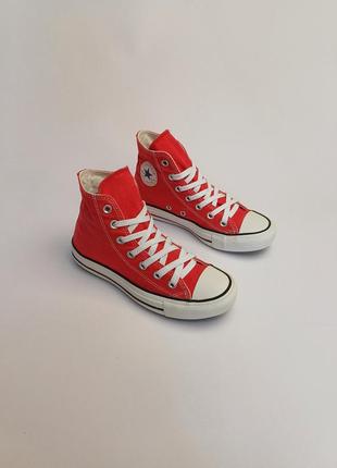 Converse 36.5, красные высокие кеды