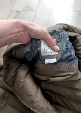 Стёганый микропуховик деми куртка коричневая хаки geox6 фото