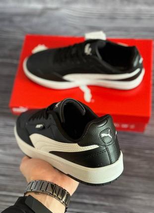 Puma court ultra lite black white3 фото