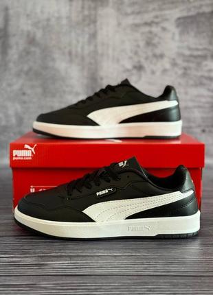 Puma court ultra lite black white4 фото