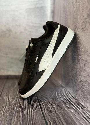 Puma court ultra lite black white8 фото