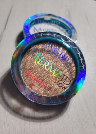 Ingrid cosmetics mermaid glow highlighter хайлайтер6 фото