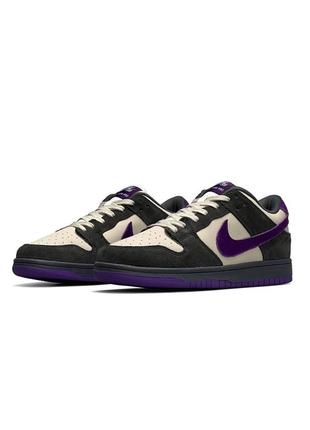 Мужские кроссовки nike sb dunk low x otomo katsuhiro grey purple качественные удобные много размеров7 фото