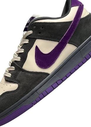 Мужские кроссовки nike sb dunk low x otomo katsuhiro grey purple качественные удобные много размеров2 фото