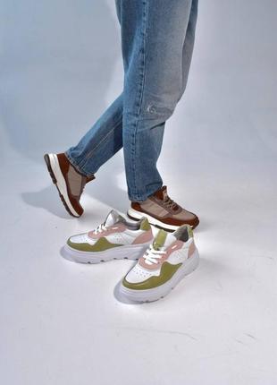 Жіночі кросівки з натуральної шкіри від виробника se&nat4 фото
