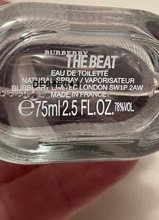Burberry the beat for woman edt 75 ml,оригинал3 фото