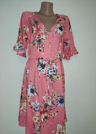 100% вискоза платье в цветы