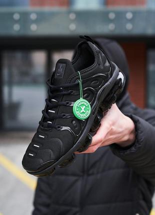 Nike air vapormax plus 'triple black7 фото