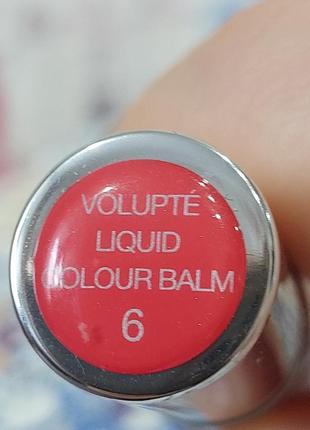 Бальзам для губ yves saint laurent ysl volupte liquid colour balm #6 с оттеночным пигментом. новый.3 фото