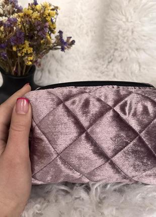 Трендовая бархатная косметичка ручной работы