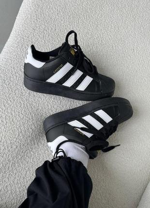 Adidas superstar xlg black6 фото