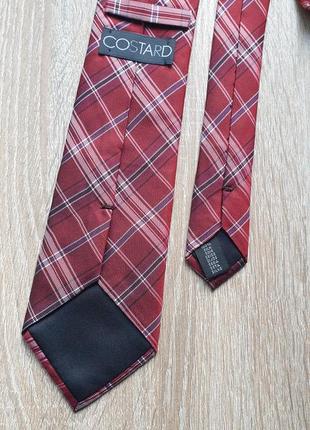 Costard - галстук брендовый мужской красный галстук мужественный шелковый1 фото
