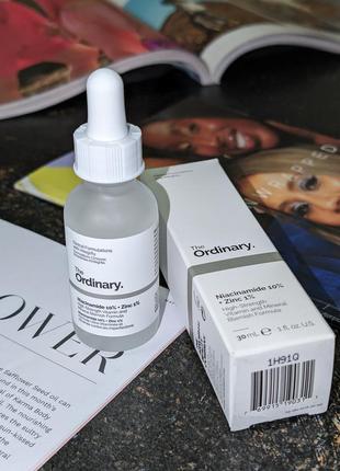 Сыворотка с ниацинамидом the ordinary niacinamide 10% + zinc 1%