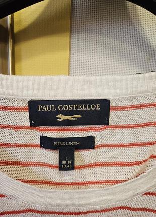 Шикарная новая  футболка в полоску 100% лен paul costelloe l2 фото