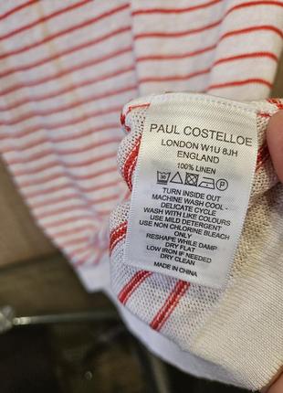 Шикарная новая  футболка в полоску 100% лен paul costelloe l3 фото