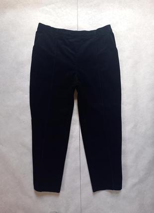 Брендовые черные вельветовые джинсы трубы бойфренды с высокой талией m&s, 16 pазмер.1 фото