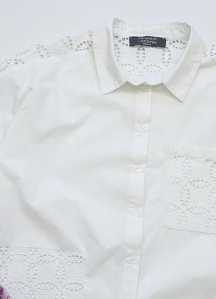 Рубашка белая оверсайз, primark, хлопок.7 фото