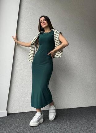 Зелена сукня максі1 фото