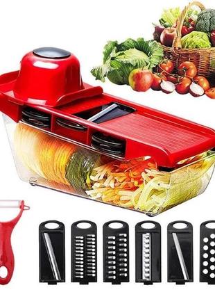 Овочерізка mandoline slicer 6 в 1 терка з контейнером мультислайсер терка, мультирезка4 фото