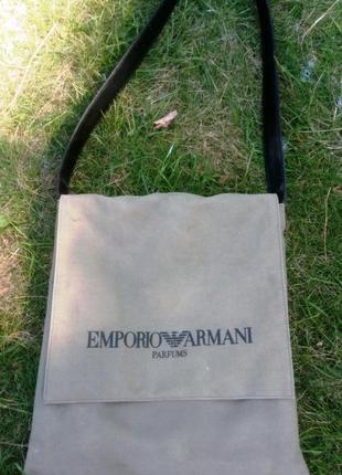Сумка месенджер через плече emporio armani parfums1 фото
