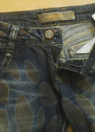 Стрейчевий джинс, facchino, листям принт, w27 l342 фото