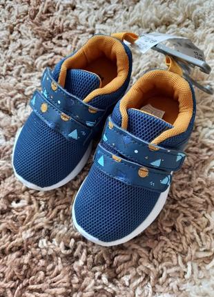 Нові текстильні кросівки на хлопчика сині 21 розмір 13 см 13.5 см