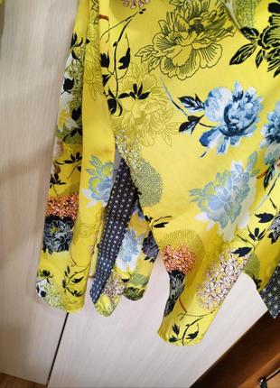 Лёгкий халат-кимоно  с цветочным принтом6 фото