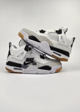 Nike air jordan 4 retro x sb white