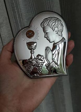 Ікона моє перше причастя для хлопчика 11*9см