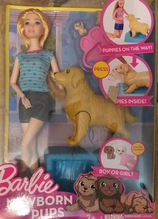 Кукла барби собака и новорожденные щенки barbie new-born pups1 фото