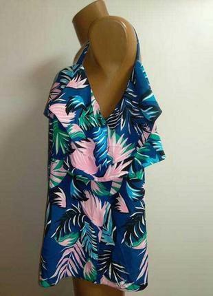 Блуза с открытыми плечами в тропический принт 22/56-58 размера george5 фото