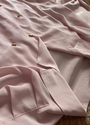 Нежная розовая рубашка размер с,м