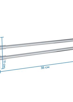Тримач для рушників з 2 поворотними планками zerix lr112 [ll1486]2 фото