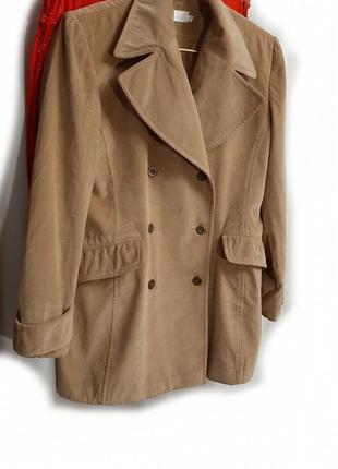 Жакет пиджак куртка минокровельвет длинный весенний коричневый р 38-362 фото