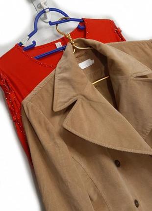 Жакет пиджак куртка минокровельвет длинный весенний коричневый р 38-365 фото