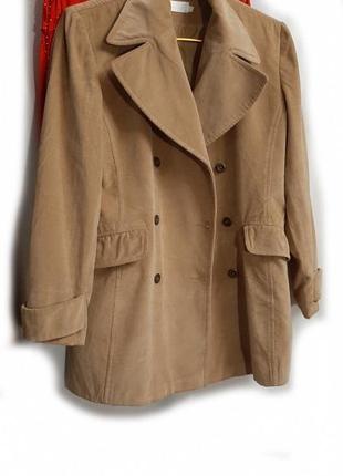 Жакет пиджак куртка минокровельвет длинный весенний коричневый р 38-364 фото